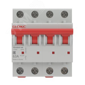 Выключатель нагрузки модульный YON MD63P 4P 40А - фото 2