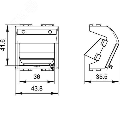 Адаптер для 2 оптоволоконныx разъемов белый 2 модуля - фото 2