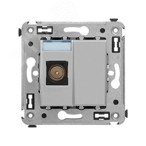 Avanti Розетка TV в стену оконечная 2 модуля      Закаленная сталь - фото 1