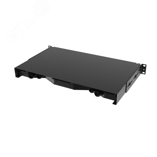 Оптическая полка выдвижная без лицевой панели неукомплектованная 1U черная - фото 4