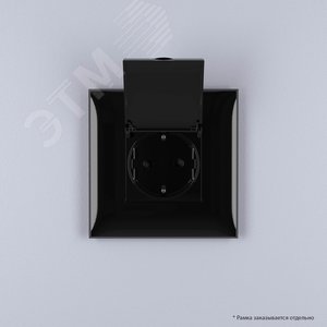 Avanti Розетка с крышкой в стену, 2P+E, ''Черный квадрат'' 4402013 DKC - 7