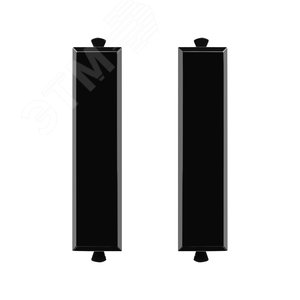 Комплект модульных заглушек, Avanti, черный квадрат, 0,5 модуля 2 штуки - фото 1