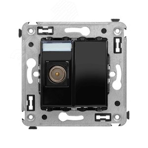 Avanti Розетка TV в стену, оконечная, ''Черный квадрат'' - фото 1