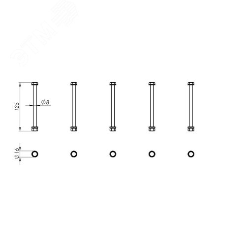 Комплект метизов для сборки главной шинной        системы, 120мм - фото 3