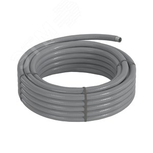 Металлорукав DN 20мм в гладкой SEBS изоляции, Dвн 20,5 мм, Dнар 27,0, 50м, цвет серый - фото 4