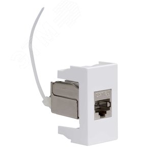 Компьютерная розетка RJ-45, кат. 6А, 8P8C, Viva, белая, 1 модуль - фото 2