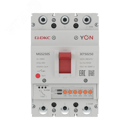 Выключатель автоматический YON max MGS250S 3P 100-250А 50кА с электронным расцепителем ETS - фото 2