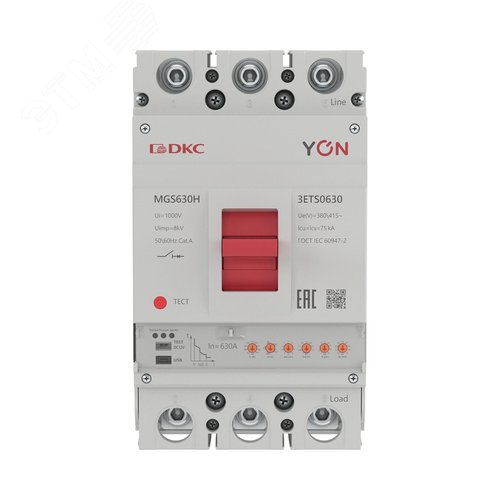 Выключатель автоматический YON max MGS630S 3P 252-630А 60кА с электронным расцепителем ETS - фото 2