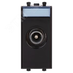 Изображение товара Avanti ТВ розетка проходная ''Черный квадрат'', 16A, 1 модульная (шт)