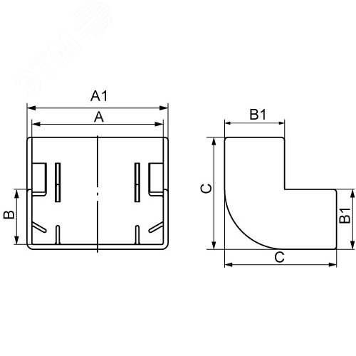 Угол внешний AEM 40x17 In-liner - фото 2