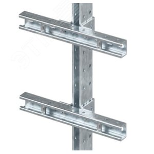 Комплект монтажных профилей на стойку для крепления 2 оболочки(ек) с видом защиты Ex e горячеоцинкованный, длина 600 мм - фото 2