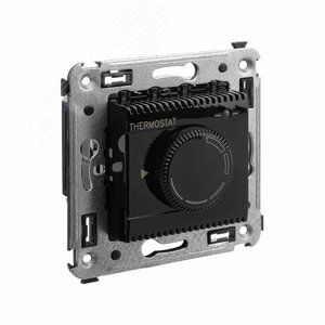 Avanti Термостат для теплых полов в стену         Черный квадрат - фото 2