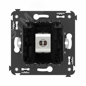 Avanti Компьютерная розетка RJ-45 без шторки в стену, кат.6А одинарная экранированная,  Черный квадрат - фото 4