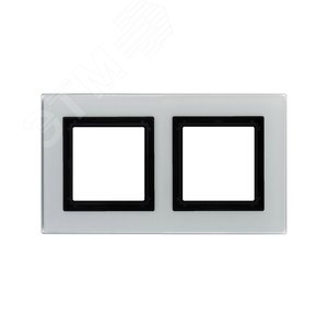 Рамка из натурального стекла, ''Avanti'', светло-серая, 4 модуля - фото 1