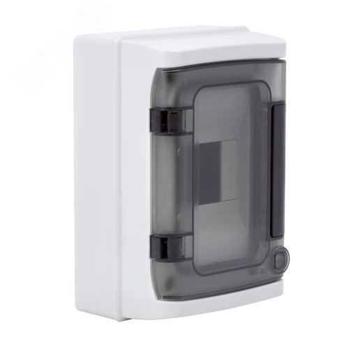 Изображение товара Щит распределительный навесной ЩРн-П-4 IP65 пластиковый прозрачная дверь серый (шт)