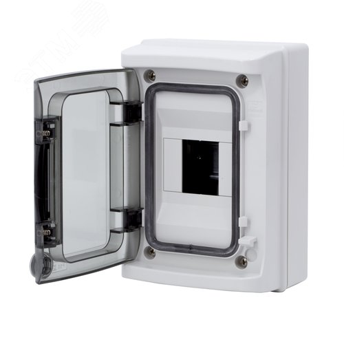 Щит распределительный навесной ЩРн-П-4 IP65 пластиковый прозрачная дверь серый - фото 2