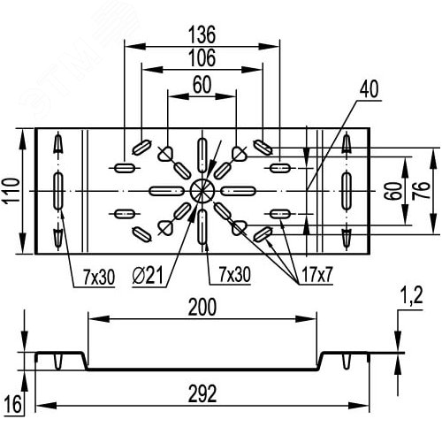 Пластина монтажная горизонтальная - фото 2