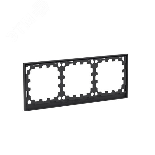 Рамка на 3 поста, KANT, черный уголь - фото 3