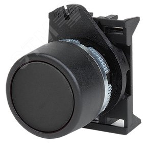 Изображение товара Кнопка плоская без фиксации черная (шт)