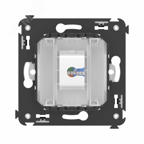 Avanti Телефонная розетка RJ-12 без шторки в стенуодинарная Белое облако - фото 4