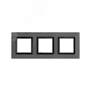 Рамка из металла, ''Avanti'', графитовая, 6 модулей - фото 1