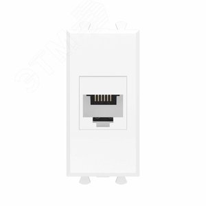 Avanti Телефонная розетка RJ-12 без шторки модульная, Белое облако, 1 модуль - фото 1