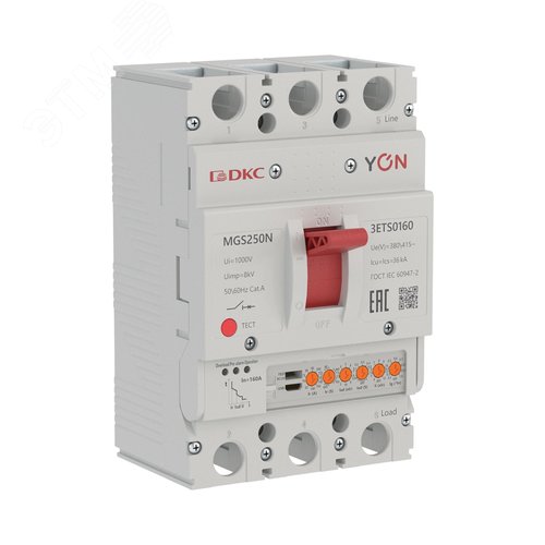 Выключатель автоматический YON max MGS250N 3P 63-160А 36кА с электронным расцепителем ETS - фото 1