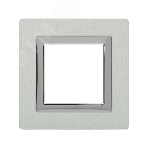 Рамка из алюминия, ''Avanti'', серая, 2 модуля - фото 1