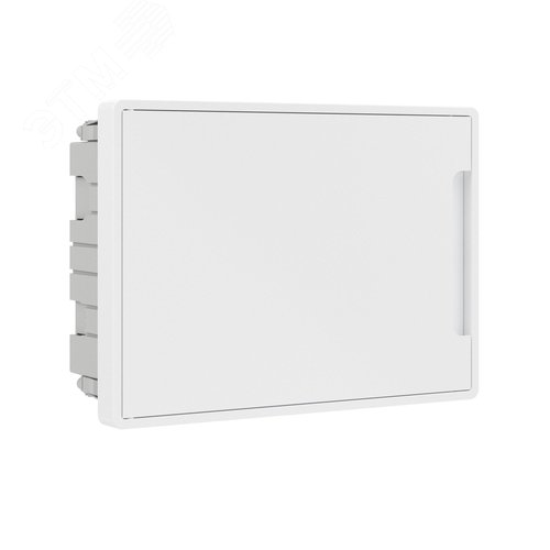 Щиток 12 мод встраиваемый для полых стен Фрейм (FRAME), белый, с белой дверцей, с 2 шинами PEN на 6 и 8 отв. - фото 1