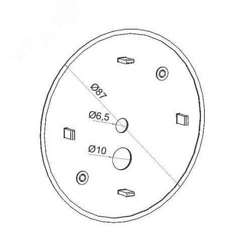 Крышка для коробки потолочной с крюком IP40 D=87мм - фото 2