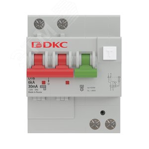 Выключатель автоматический дифференциального тока двухполюсный MDV63, 10А, 30мА, тип A, C, 6кА, электромеханический, серии YON PRO MDV63-22C10-A DKC - 3