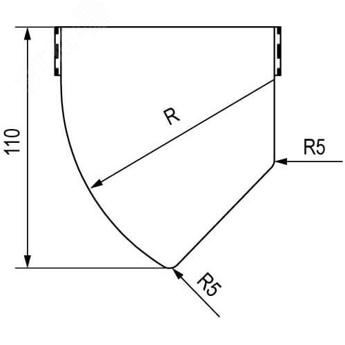 Крышка для угла горизонтального изменяемого угла CPO 0-44 основание 500 - фото 3