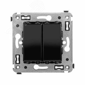 Изображение товара Avanti Кнопка двухклавишная в стену Черный квадрат (шт)