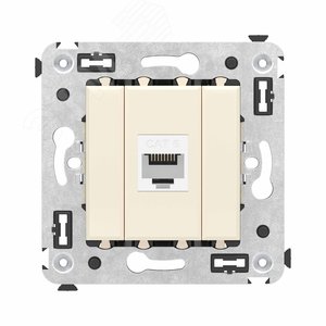 Avanti Компьютерная розетка RJ-45 без шторки в стену, кат.6 одинарная,  Ванильная дымка - фото 1