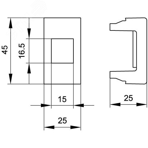 Адаптер KEYSTONE, ЭУИ Вива (Viva), 1 мод., черн - фото 4