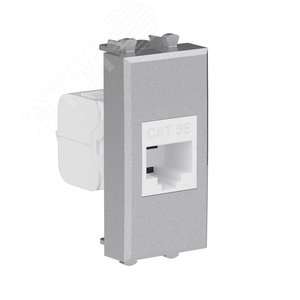 Avanti Компьютерная розетка RJ-45 без шторки      модульная, кат.5е, "Avanti", Закаленная сталь, 1  модуль - фото 2