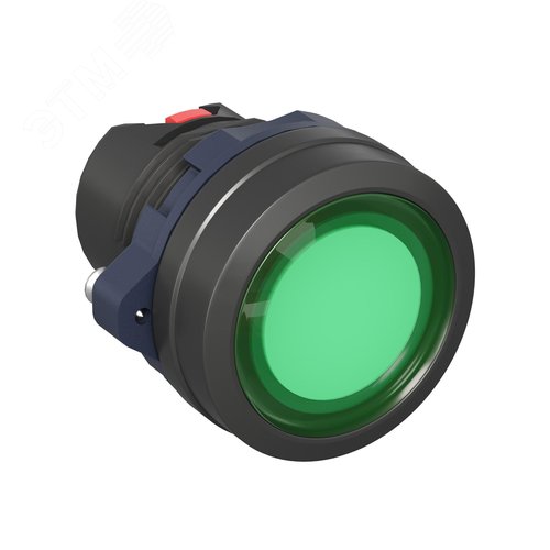 Изображение товара Головка кнопки плоская прозрачная с фиксацией, зеленая (шт)