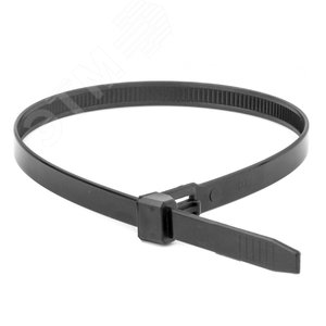Хомут P6.6 многоразовый, черный 7,6x350 - фото 1