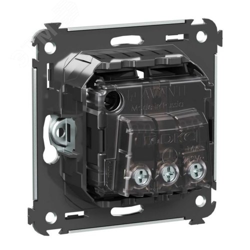 Avanti Розетка в стену, 2P+E, с з/ш, Черный       матовый - фото 4