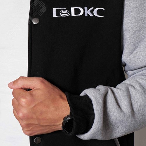 Бомбер черно- серый, размер L - фото 6