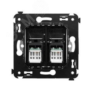 Avanti Розетка RJ-45 в стену, кат.6 двойная, ''Черный квадрат'' - фото 3