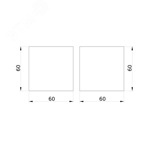 Модуль глухой 60х60 мм - фото 2