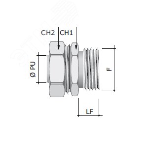 Муфта металлорукав-коробка DN 20 М25х15 наружная резьба - фото 2