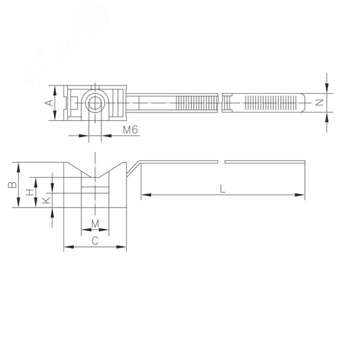 Держатель с хомутиком 25-63 мм для труб - фото 5