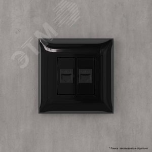 Avanti Компьютерная розетка RJ-45 без шторки в стену, кат.6А двойная,  Черный квадрат - фото 5