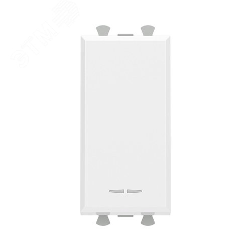 Avanti Выключатель двухполюсный одноклавишный модульный, , Белое облако, 1 модуль - фото 1