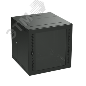 Изображение товара Шкаф телекоммуникационный навесной 9U (500х600х650) дверь стекло RAL9005 (шт)