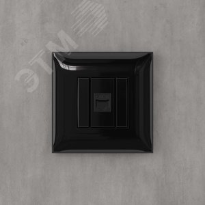 Avanti Компьютерная розетка RJ-45 без шторки в    стену, кат.5е одинарная, Черный квадрат - фото 5