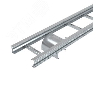 Пластина вывода кабеля для лестничных лотков осн.500 мм, цинк-ламель, в комплекте с крепёжными элементами, необходимыми для монтажа - фото 3