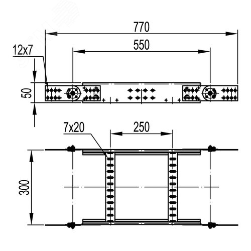 Угол вертикальный шарнирный 50х300 универсальный горячеоцинкованный в комплекте крепежные элементы соединительные пластины - фото 2